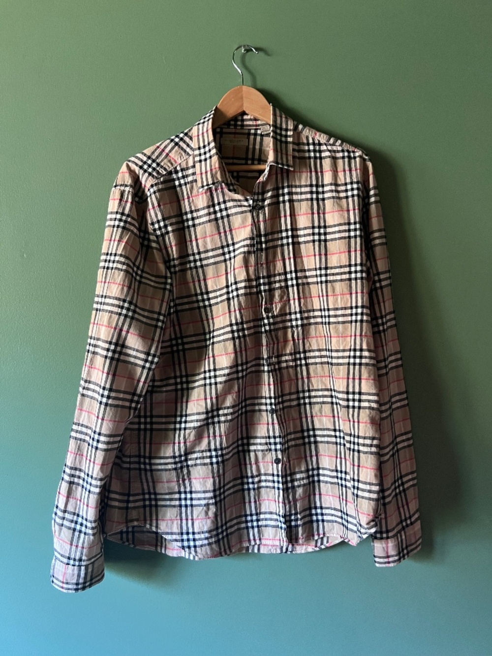Burberry Men's Cotton Check Button Up